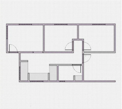 Editor TijoCAD mostrando planta 2D modulada de uma casa